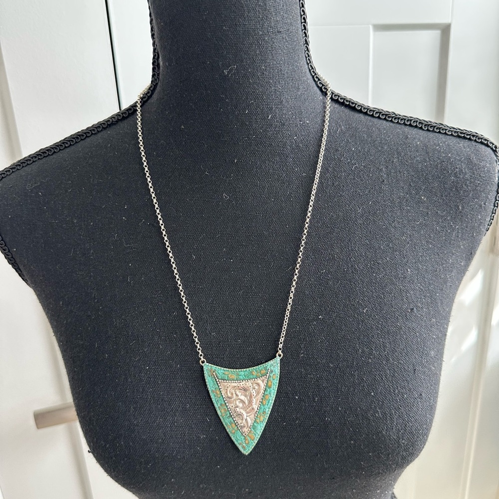 Silpada Blue and Silver Pendant Necklace